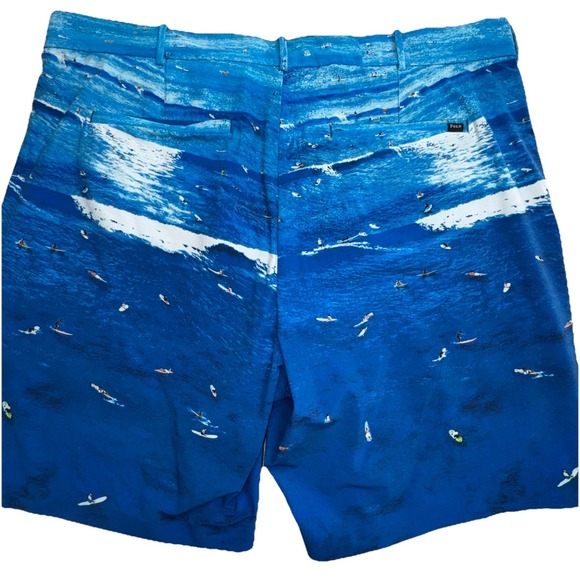 Polo Ralph Lauren Men's Swim Golf Stretch Wicking Shorts Blue Multi Size 36 - Picture 7 of 10